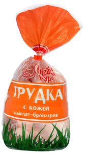 Грудка с кожей цыпленка-бройлера