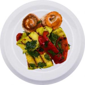 Шашлык из кеты с овощами гриль
