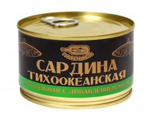 Сардина тихоокеанская с добавлением масла 
