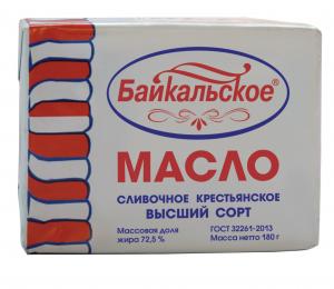 Масло сливочное "Крестьянское" в/с, Байкальское
