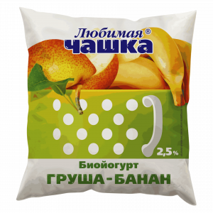 Биойогурт фруктовый груша-банан Любимая чашка