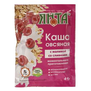 Каша овсяная м/п с малиной со сливками