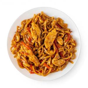 Лапша вок с курицей и соусом терияки